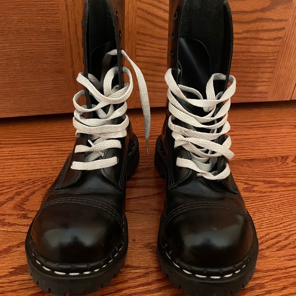 Gripfast 10 eye steel toe unisex UK size 5 boots black - Picture 5 of 6